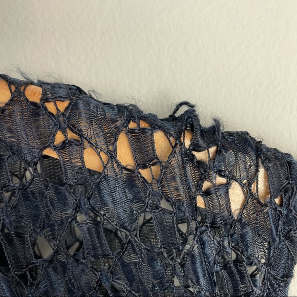 H&M Navy Crocheted Maxi Dress Medium - Picture 8 of 15